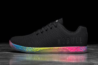 Nobull Superfabric Neon Men's Trainers Black | Australia (AS8921)